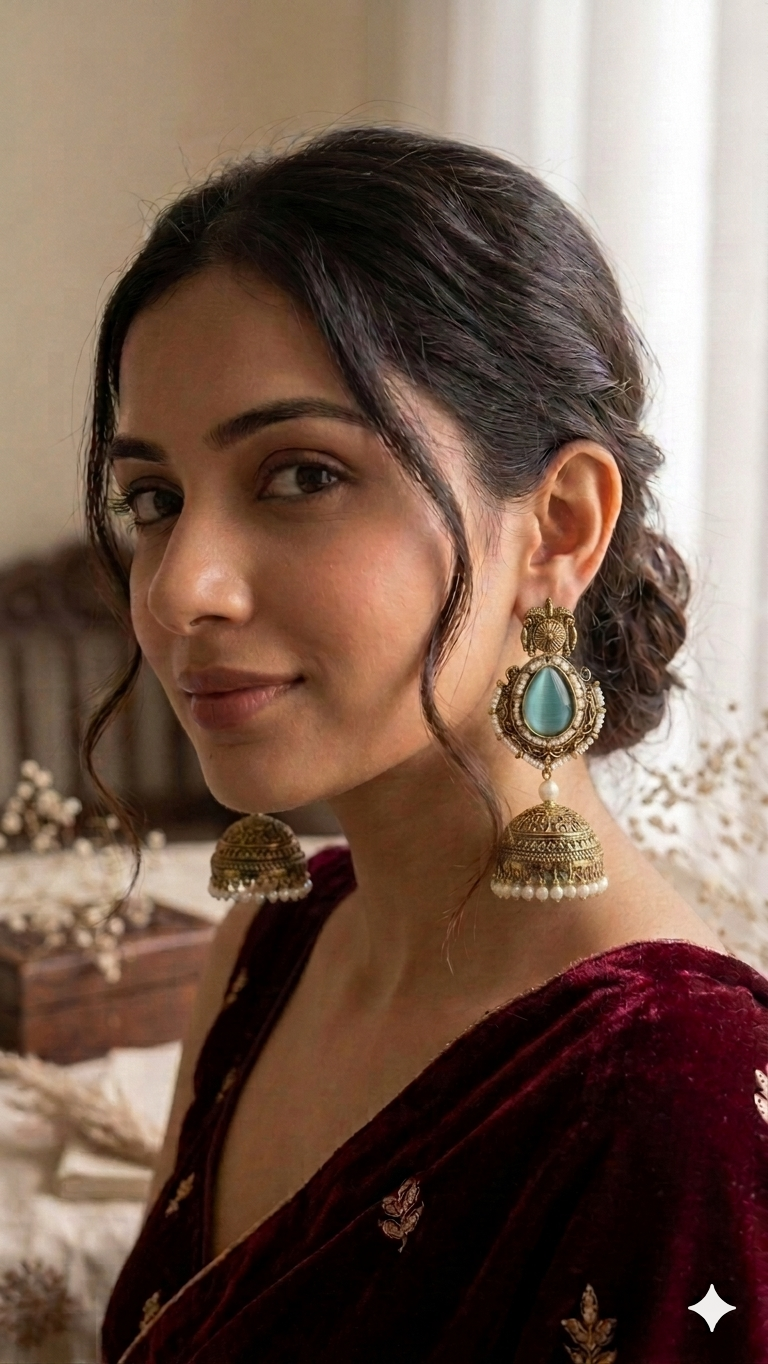 Harvik Jhumki Sky Blue