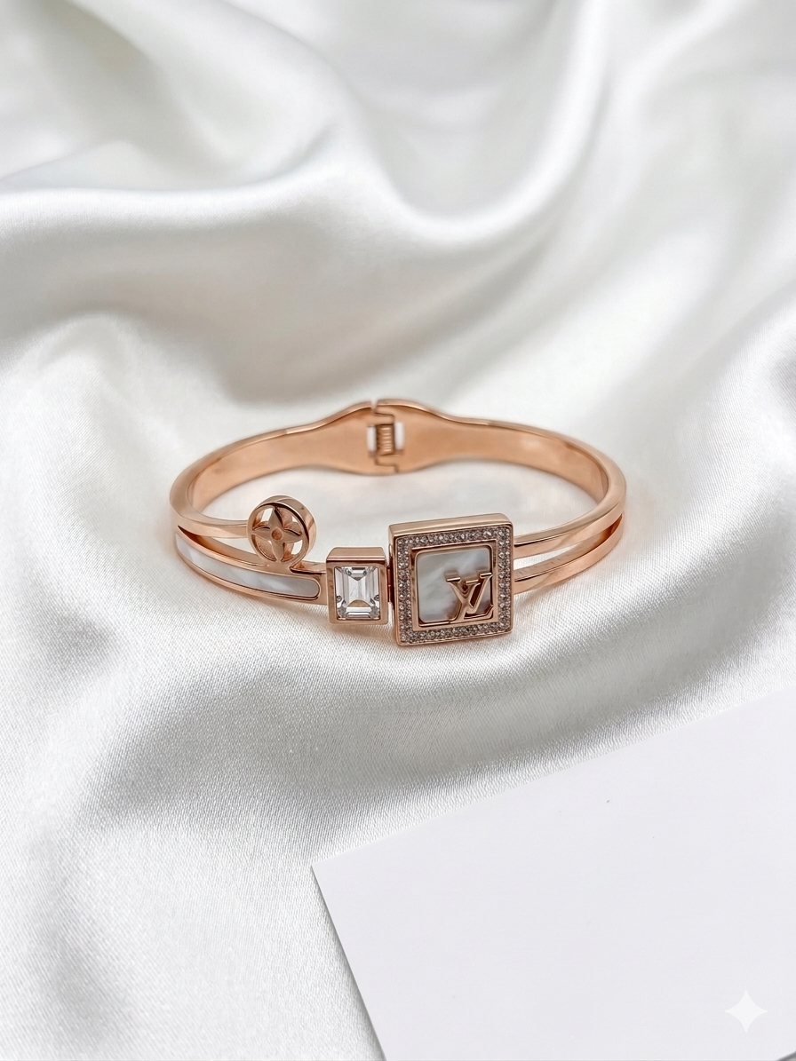LV Dupe Baby Size Rose Gold Kada