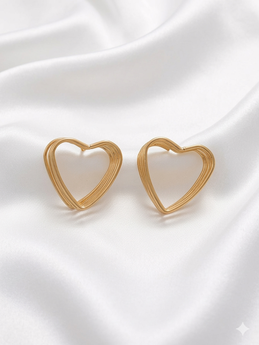Spiral Heart Studs