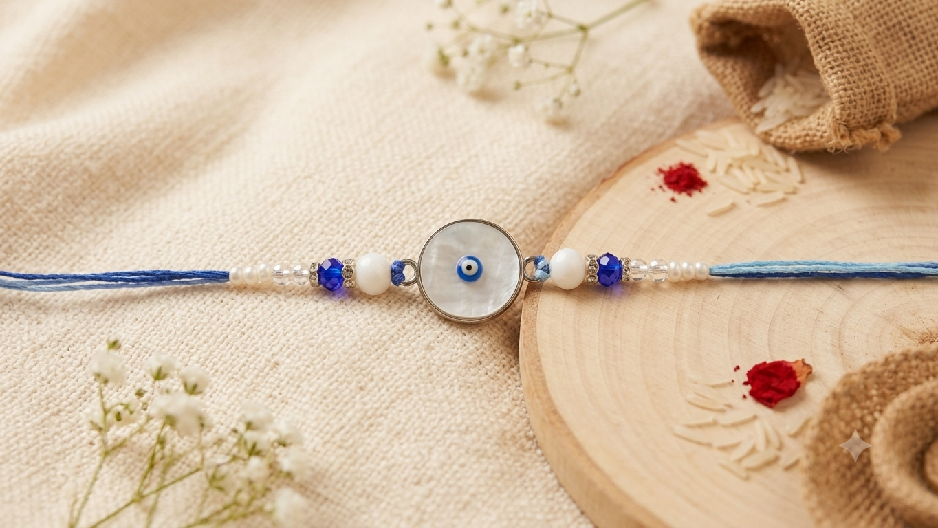 Evil Eye Enamel Rakhi