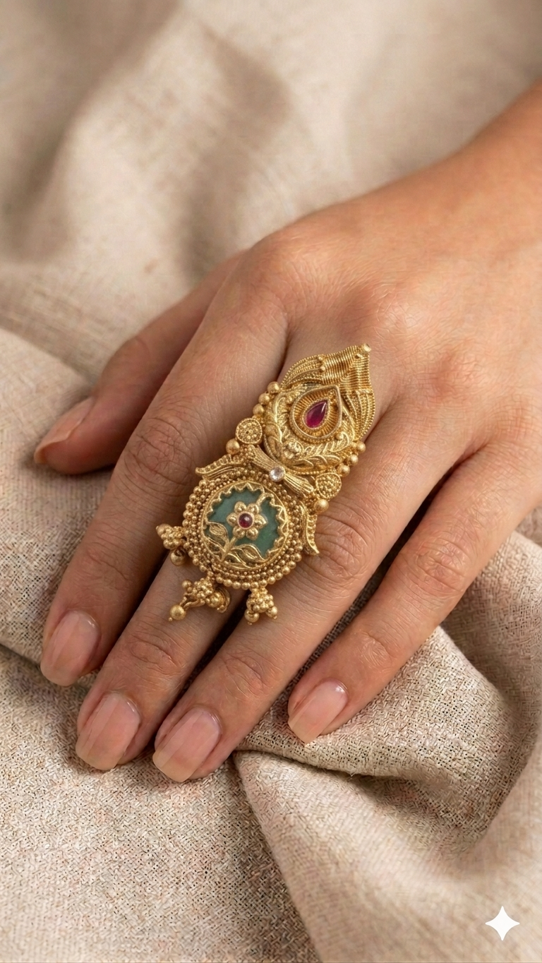 Aishani Heritage Ring Free Size