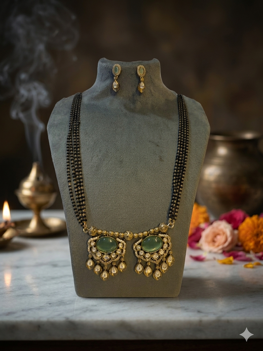 Blush Regal Mangalsutra - Sea Green