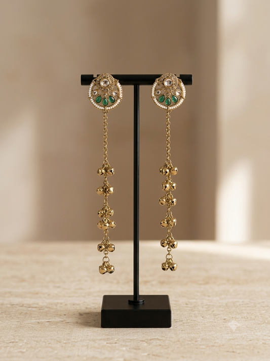 Rajvalli Kashmiri Jhumka - Green