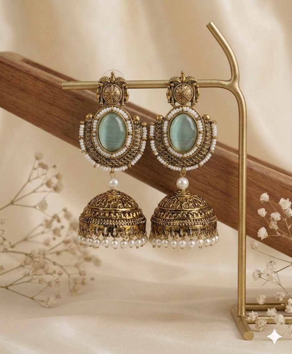 Harvik Jhumki Sky Blue