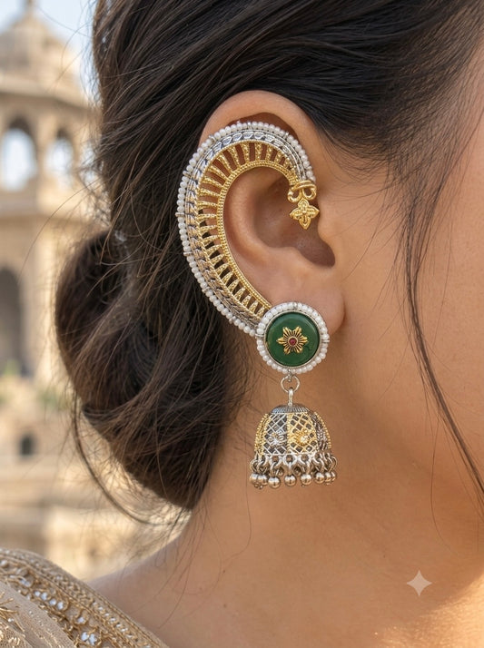 Marakata Jhumki Earcuff
