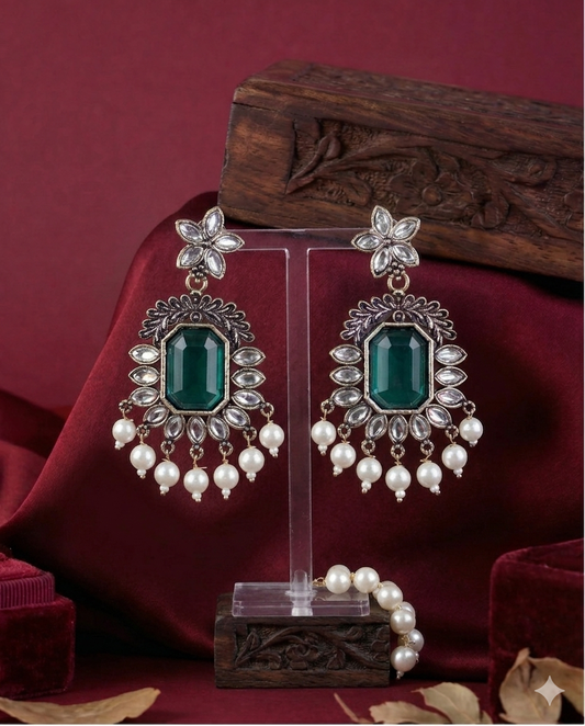 Manila Green Jhumka