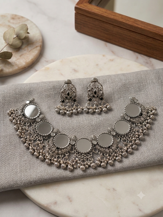 Aaina Oxidised Set