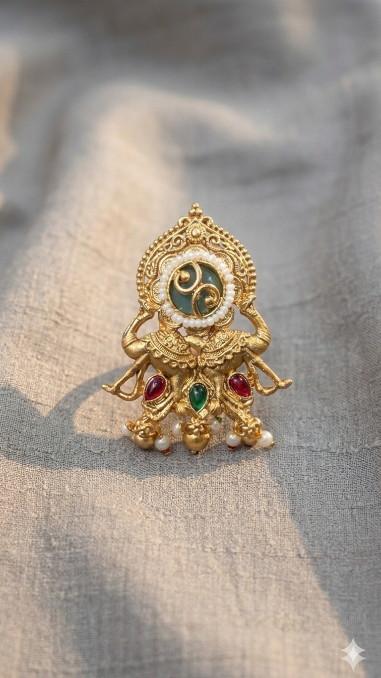 Samragni Jhumka Ring Free Size
