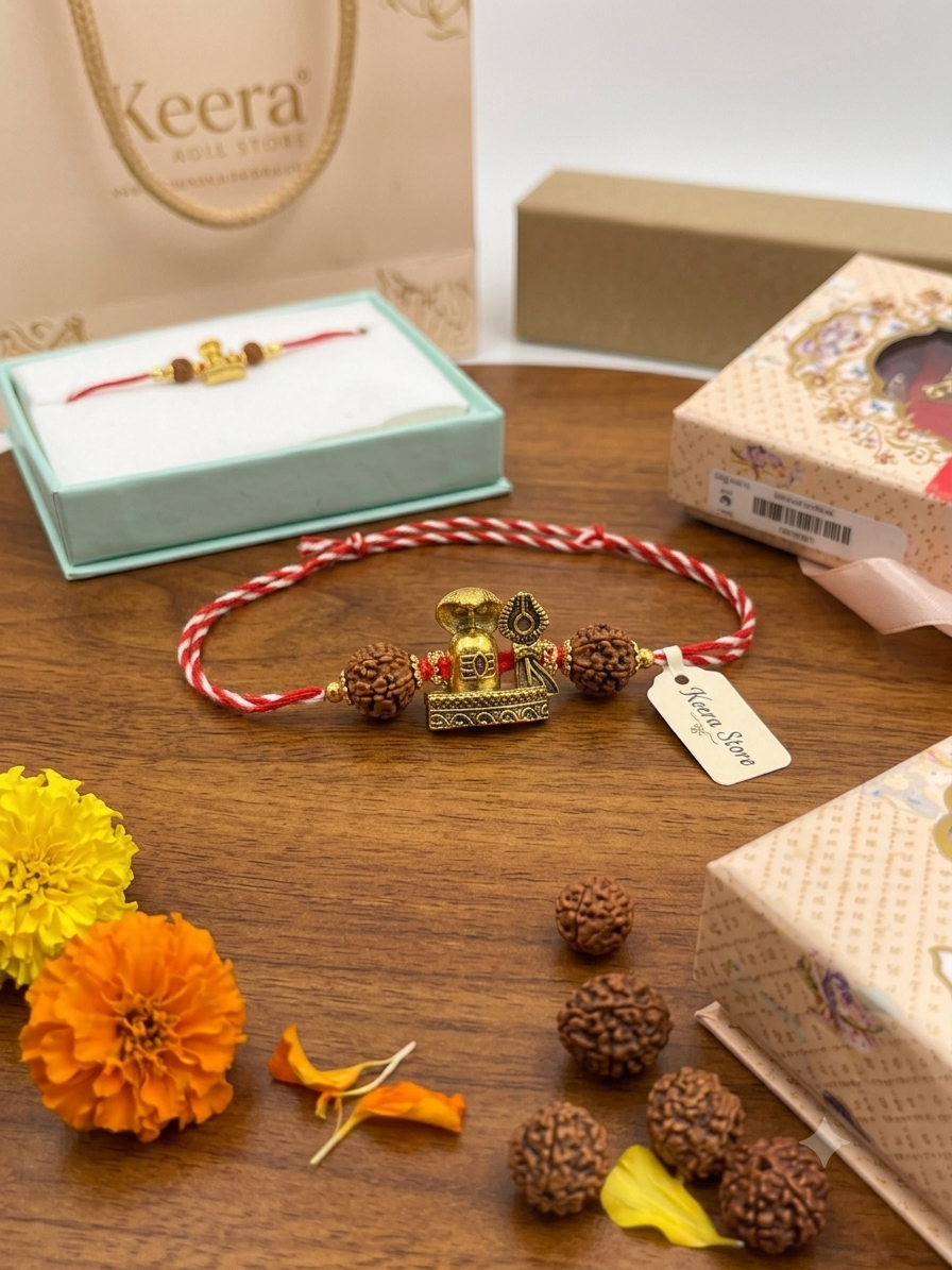 Shivling Rudraksha Dori Rakhi