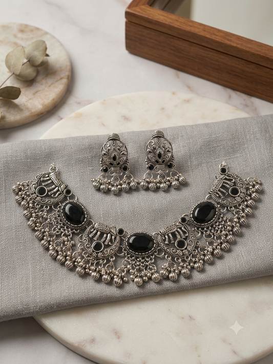 Sajiri Oxidised Set