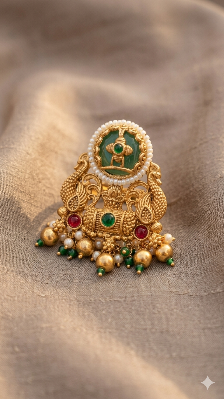 Aparajita Statement Ring Free Size