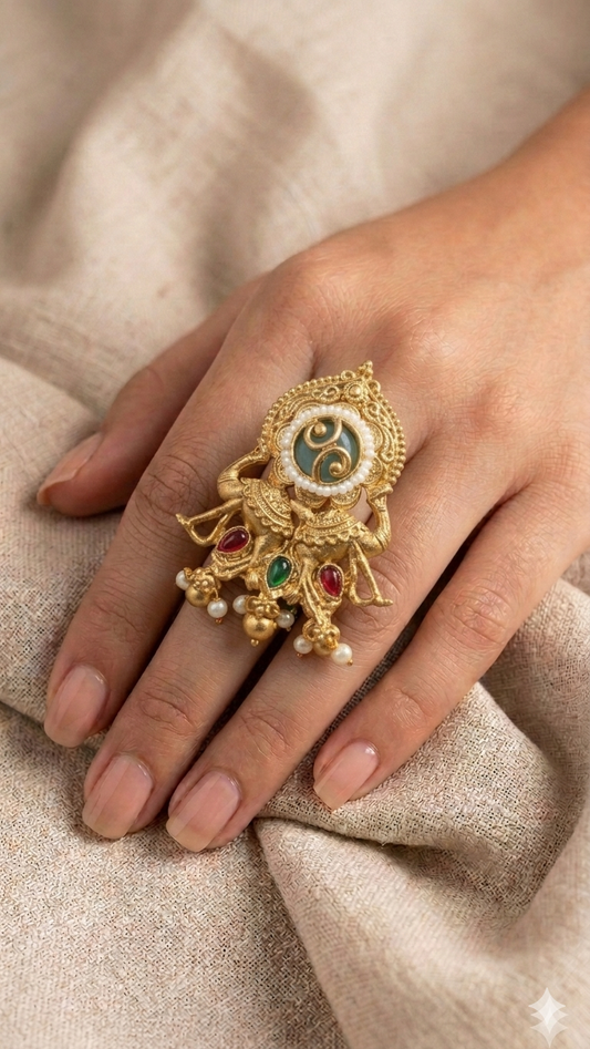 Samragni Jhumka Ring Free Size