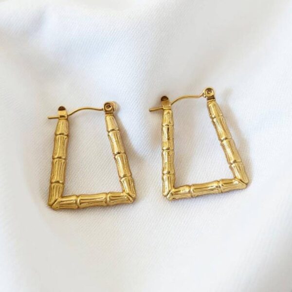 Bamboo Square Hoops