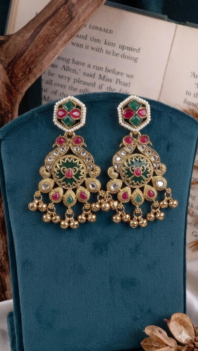 Nakshatra Multi Kashmiri Jhumka
