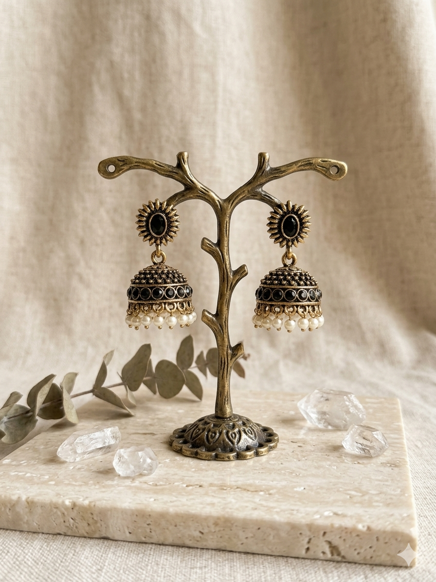 Royal Amara Jhumka Blue