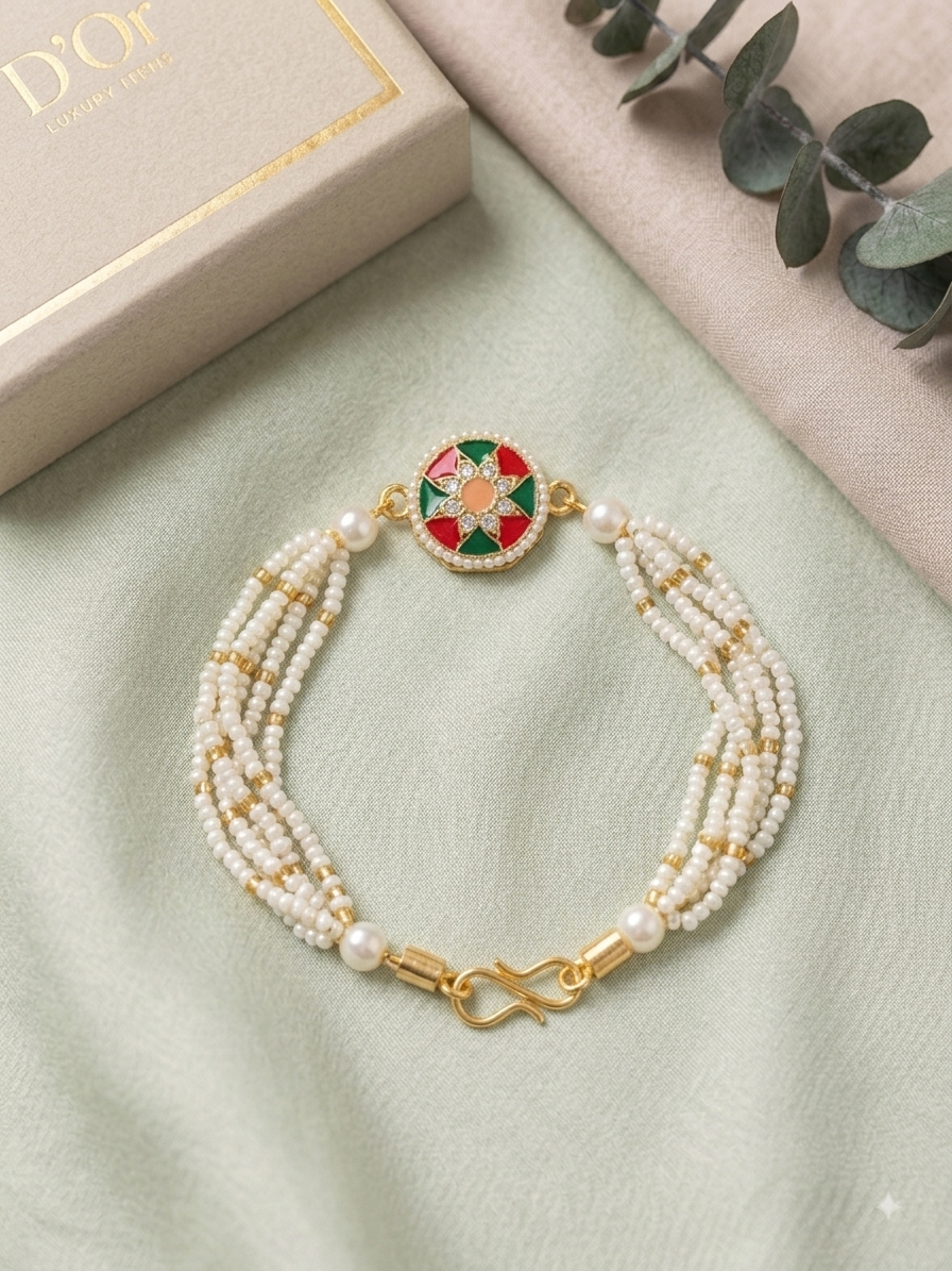 Multi-Strand Moti Band Rakhi