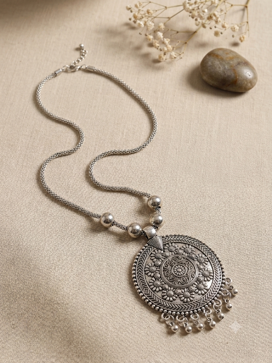Mandala Oxidised Pendant Chain