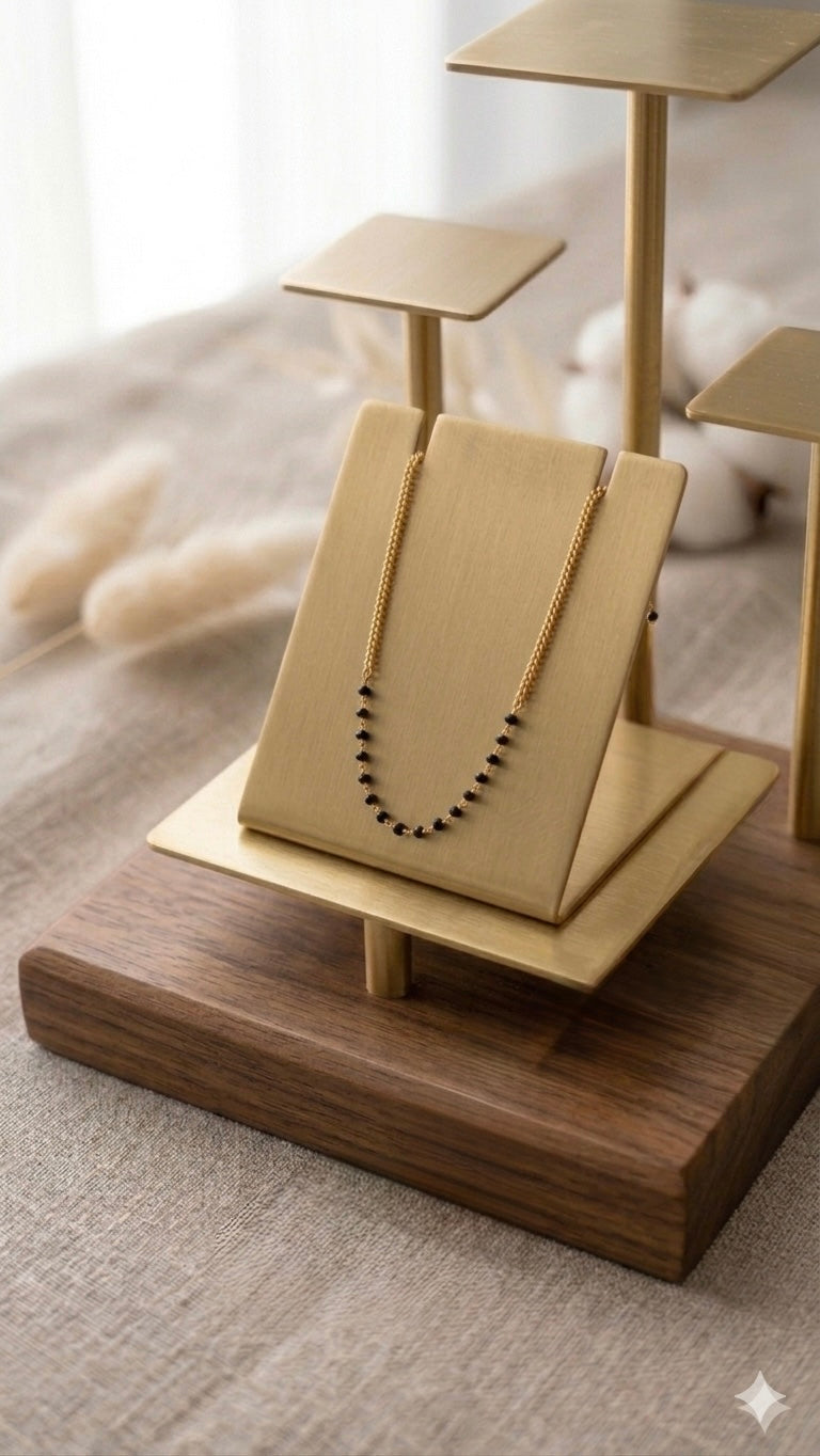 Minimal Black Beaded Mangalsutra