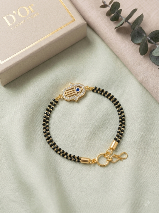 Evil Eye Hamsa Mangalsutra Bracelet Rakhi
