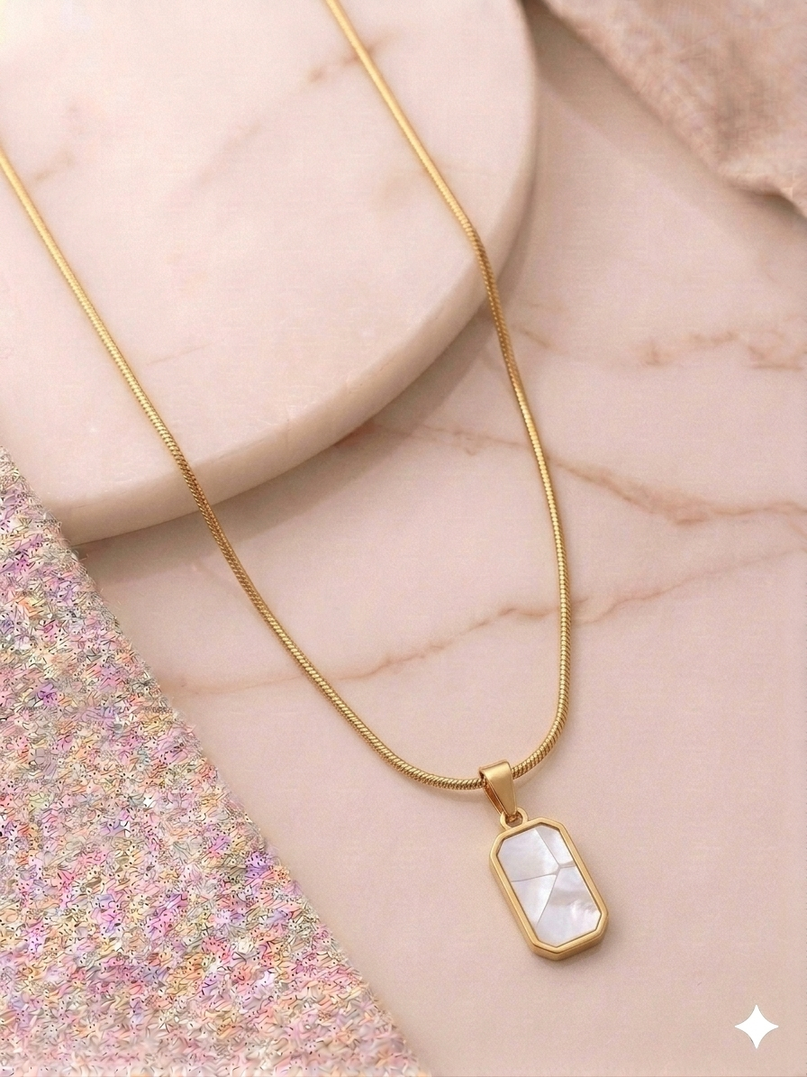 Reversible Square Enamel Neckset