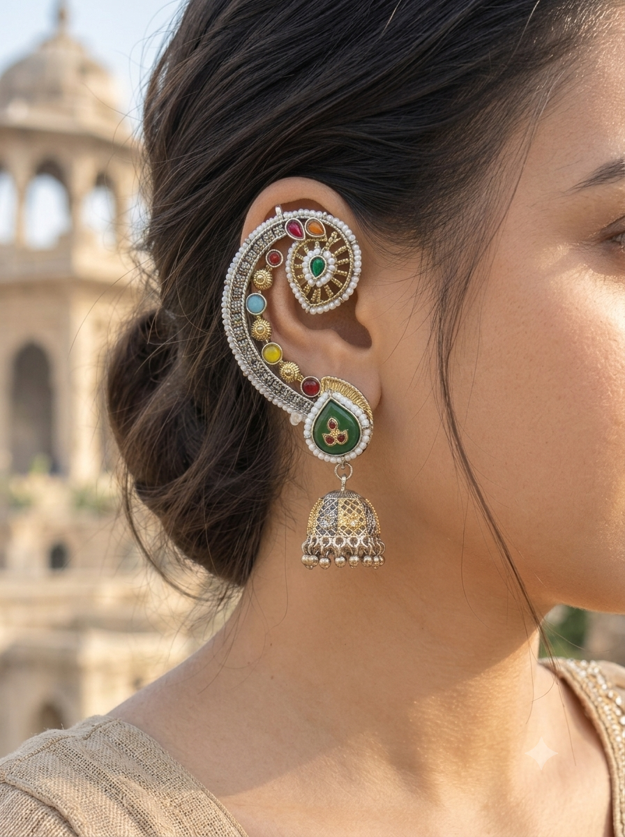 Navratna Kaan-Phool (Earcuff)