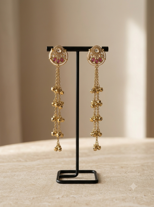 Rajvalli Kashmiri Jhumka - Purple