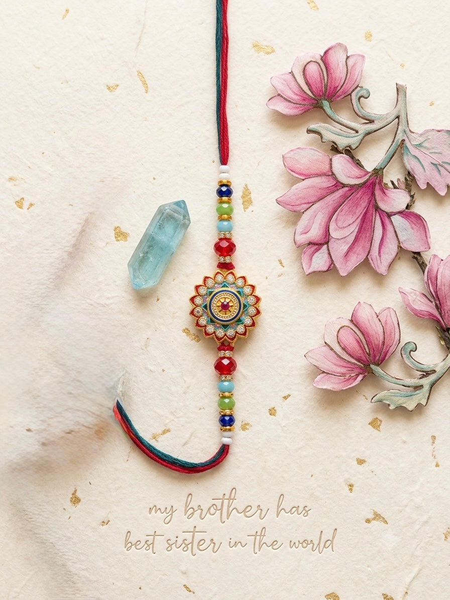 Red Enamel Rakhi