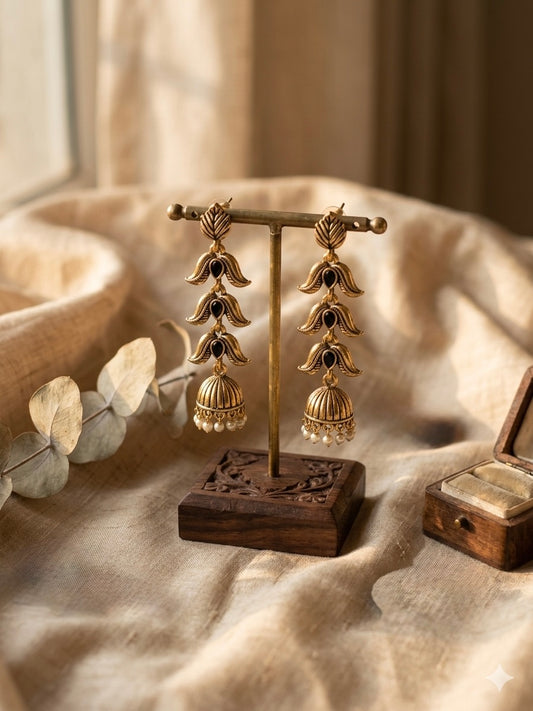 Traditional Tassel Jhumka Black