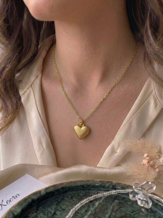Big Heart Pendant Neckset