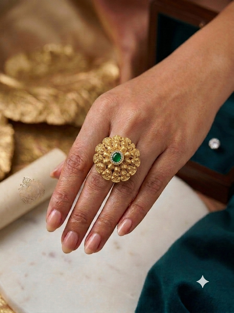 Ranisa Heritage Ring Green