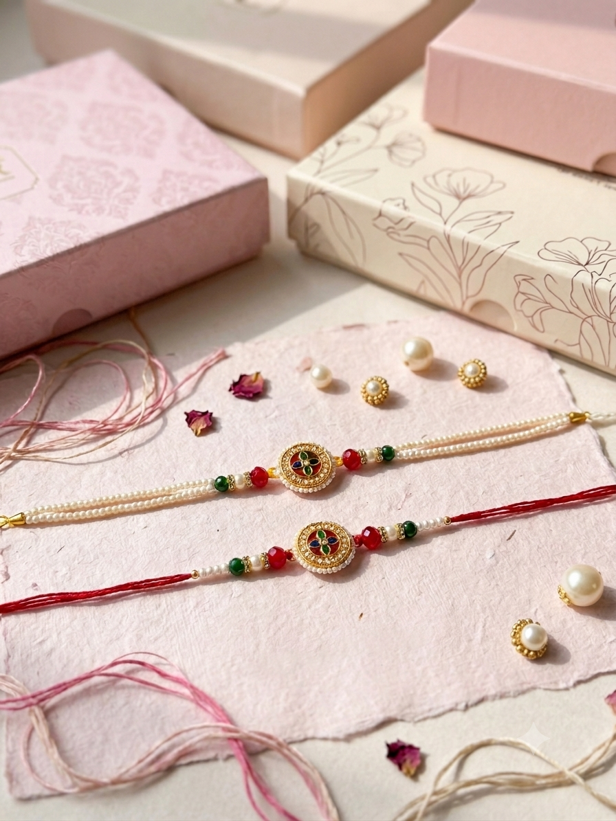 Bhaiyya Bhabhi Couple Rakhi Set 04