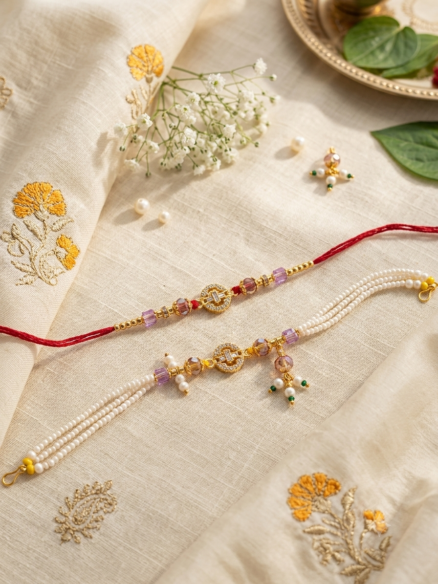 Bhaiyya Bhabhi Couple Rakhi Set 05