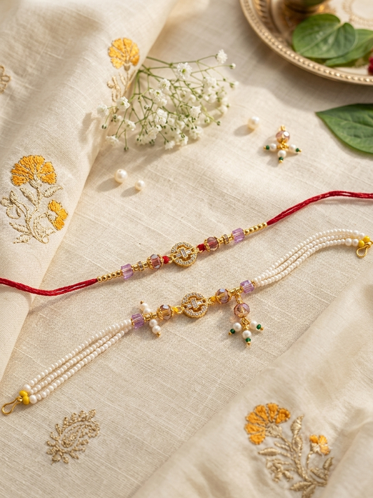 Bhaiyya Bhabhi Couple Rakhi Set 05