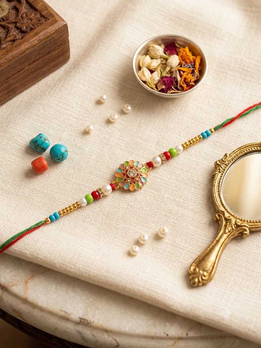 Traditional Set of 3 Rakhi Enamel