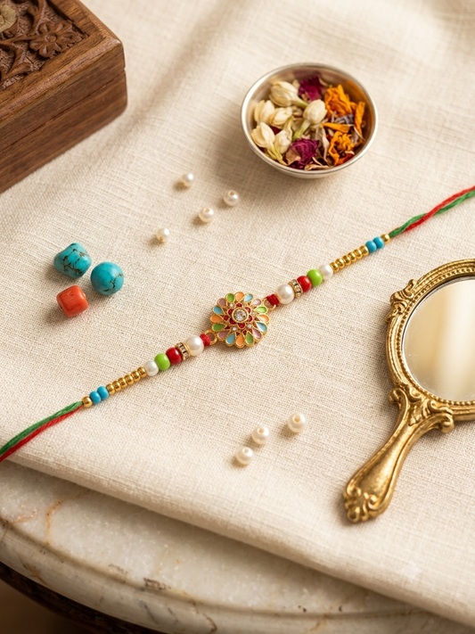 Traditional Set of 3 Rakhi Enamel