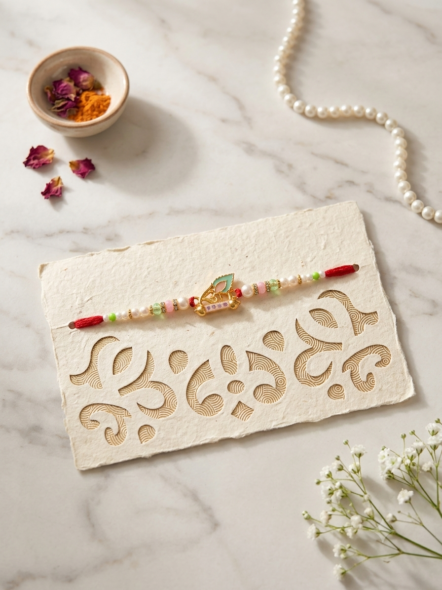 Feather Peacock Rakhi Set of 3