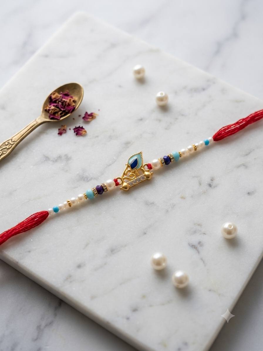 Feather Peacock Rakhi Set of 3
