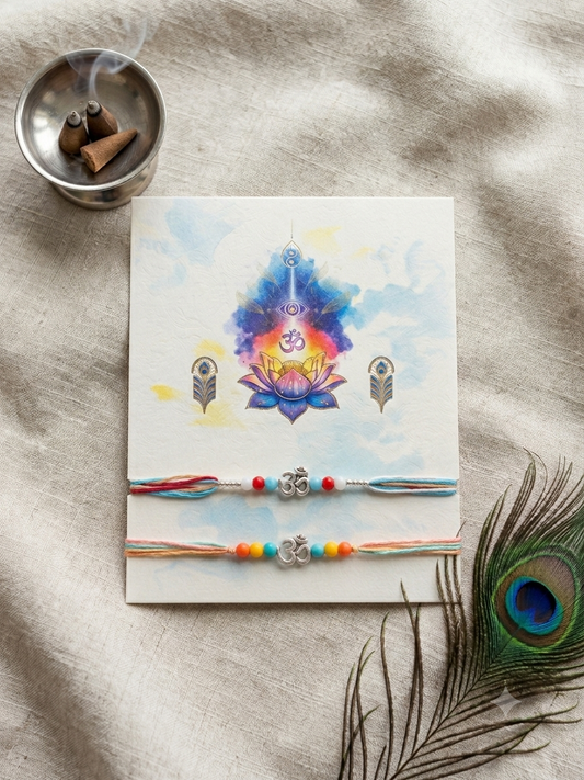Mini OM Rakhi Set of 2