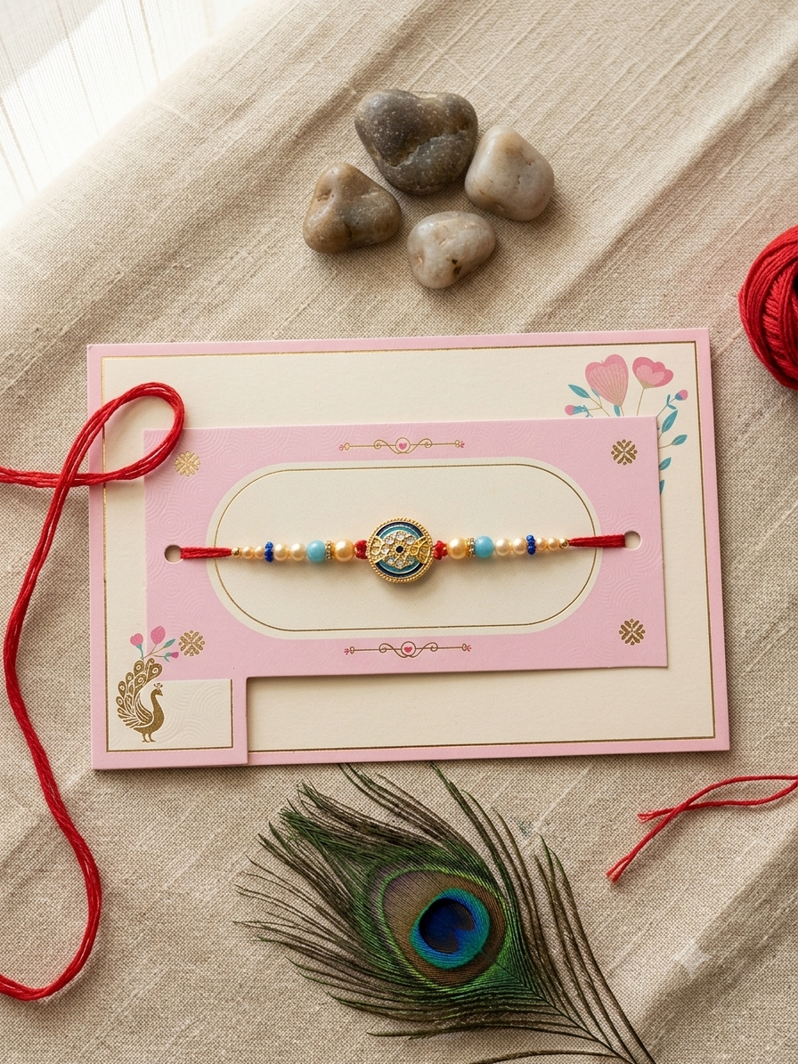 Mini Stone Rakhi Set of 3