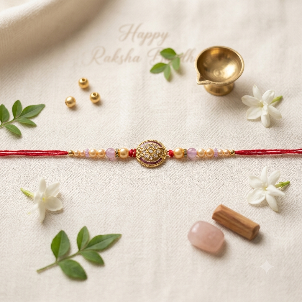 Mini Stone Rakhi Set of 3