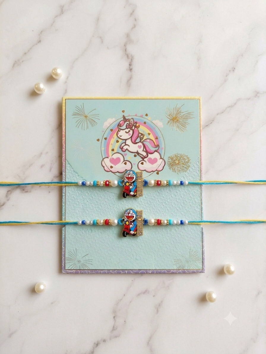 Kids Doremon Brother Rakhi Set of 2