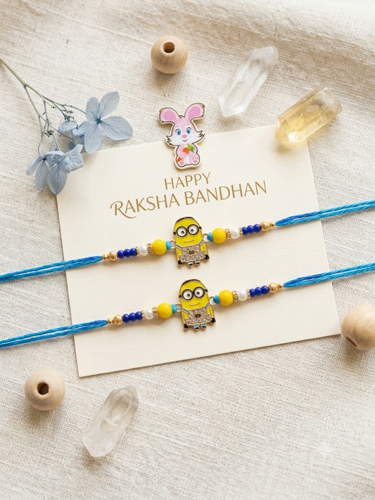 Kids Mini Minion Stone Rakhi Set of 2