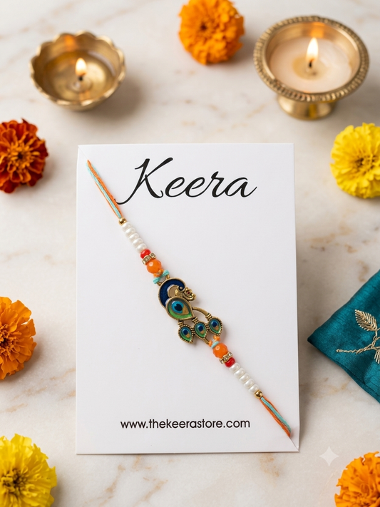 Multi Peacock Dori Rakhi