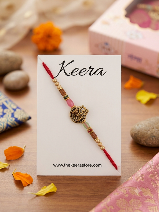 Om Dori Rakhi Red