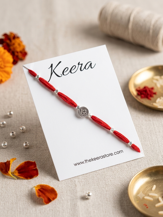 OM Red Dori Rakhi
