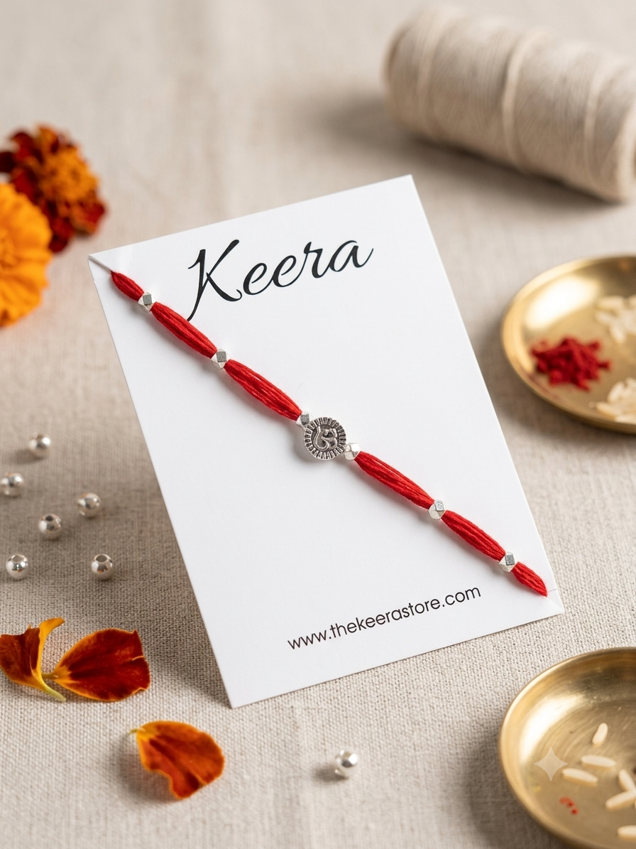 OM Red Dori Rakhi