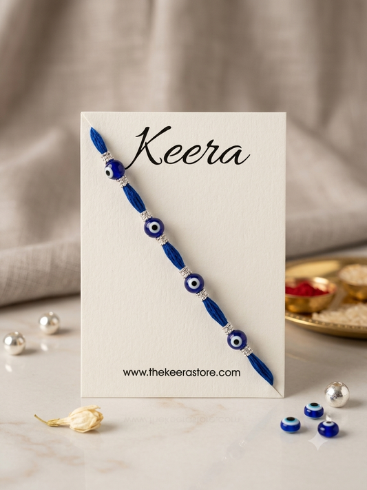 Evil Eye Dori Rakhi - Blue