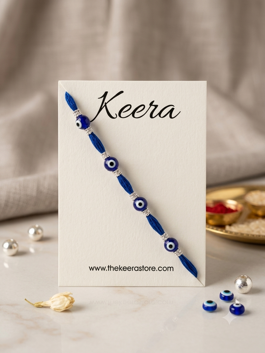 Evil Eye Dori Rakhi - Blue