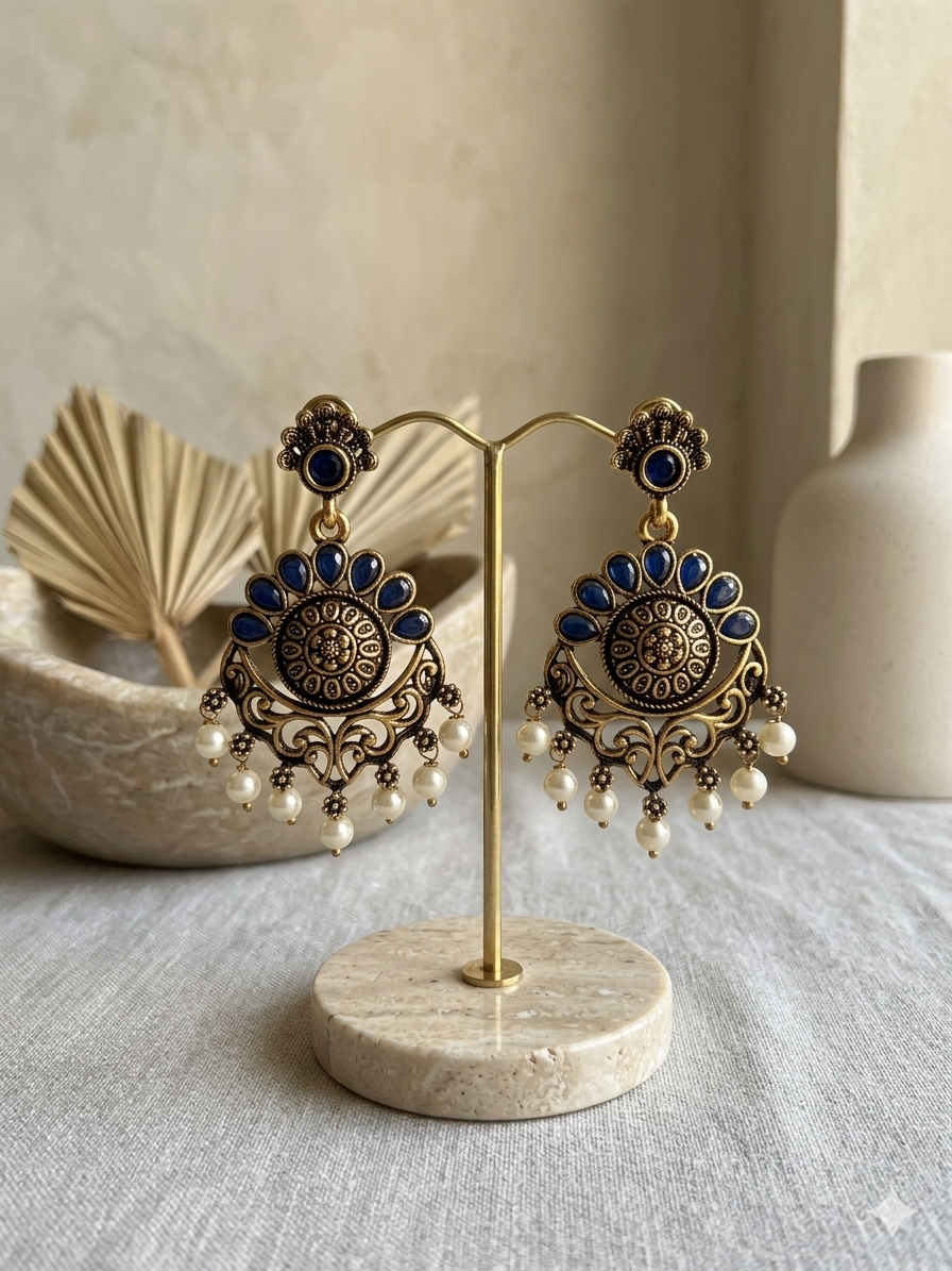 Avreet Jhumka Blue