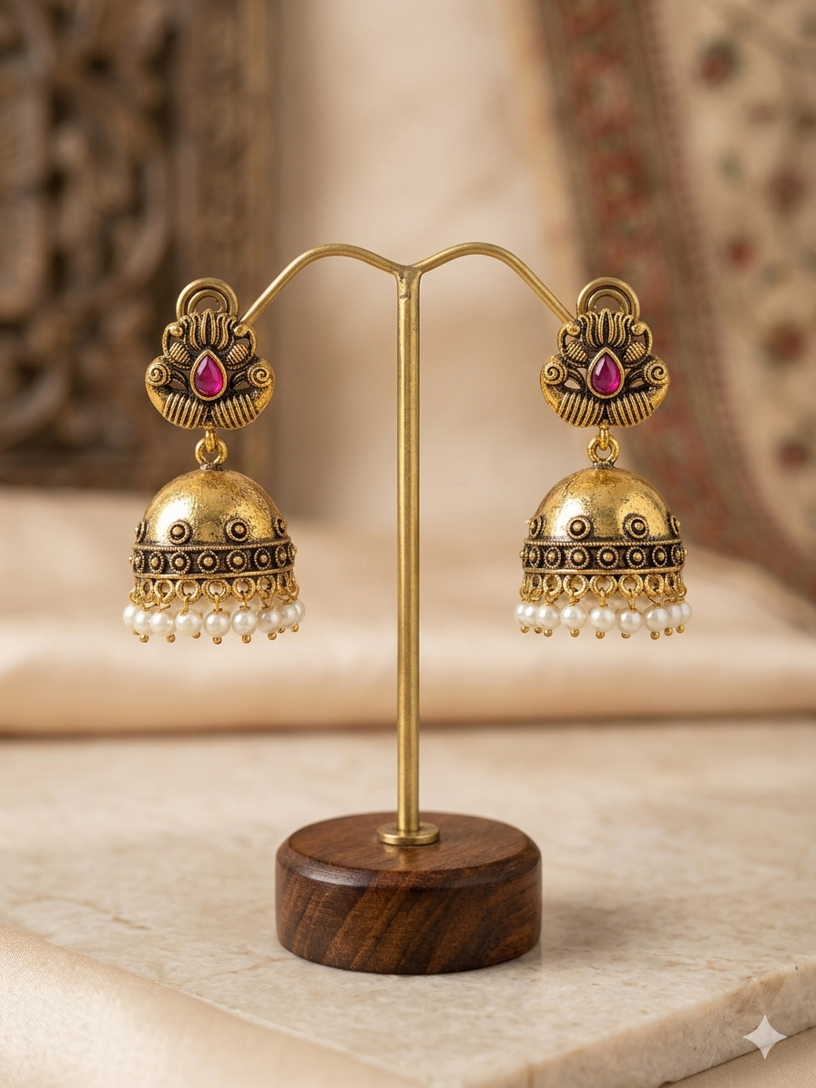 Aadhya Pearl Jhumka Rani